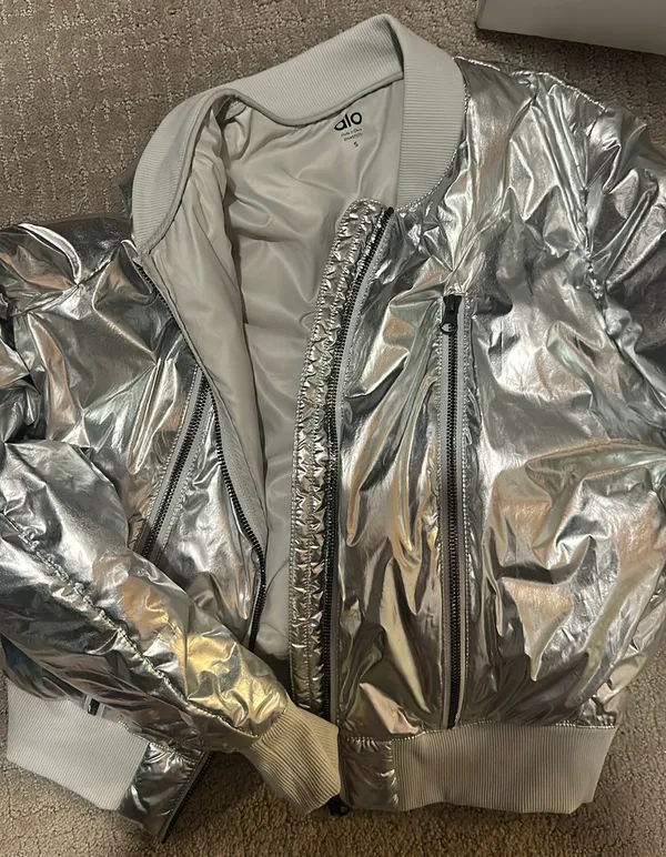 Alo Metallic Bomber Jacket - Image 4