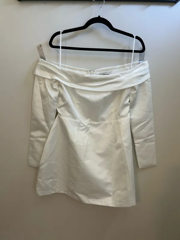 Odd Muse The Ultimate Muse Bardot Mini Dress White - Image 3