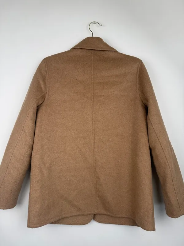 Abercrombie & Fitch Camel Heavy-weight Wool Blend Blazer Coat Size Medium NWT - Image 4