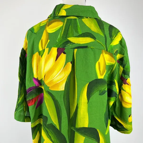 NWOT Farm Rio Unisex Green Banana Aquarela Shirt Size S - Image 7