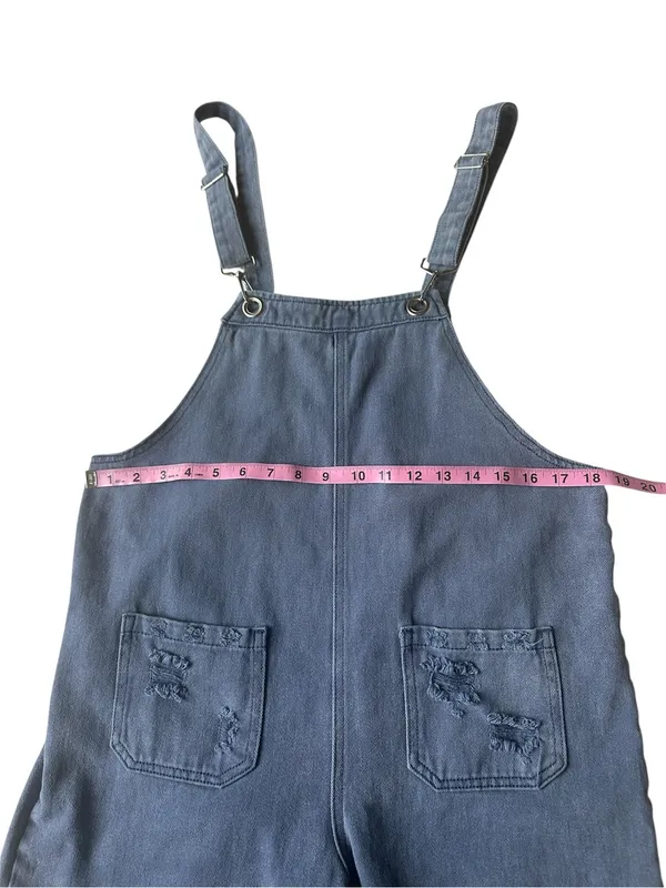POL distressed Boho slouchy overalls - Image 4