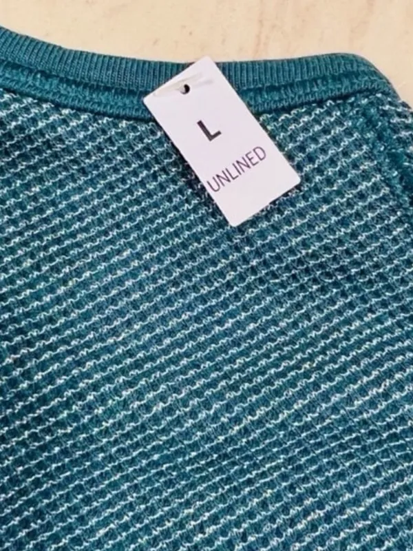 PINK VICTORIA’S SECRET Cotton Dorm Shine Green Waffle Knit Bralette Boyshorts L - Image 9