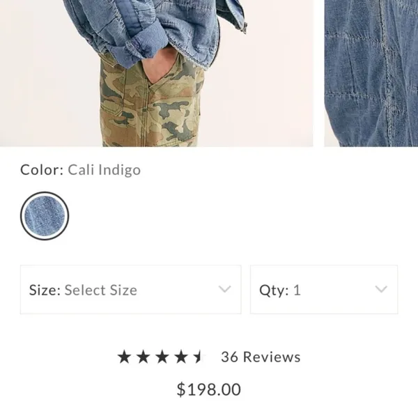 Free People Dolman Quilted Knit Jacket, Cali Indigo xL - Image 12