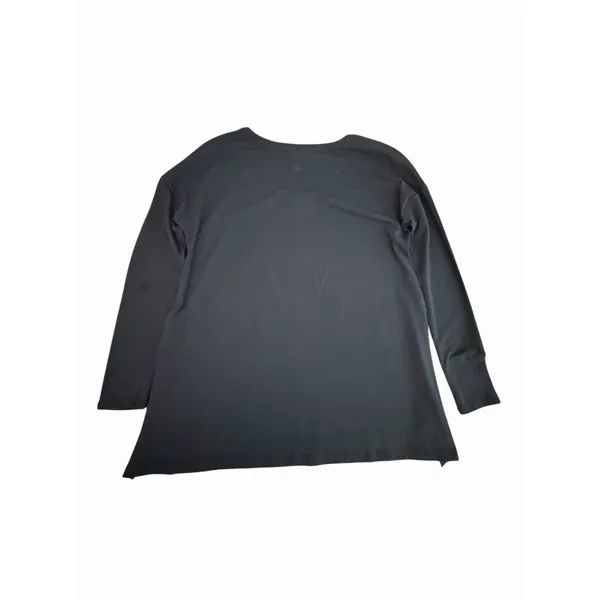 Lululemon Shirt Women's Sz 6 Hit Unwind Long Sleeve Black Rulu Lycra #JJJ10-4 - Image 7