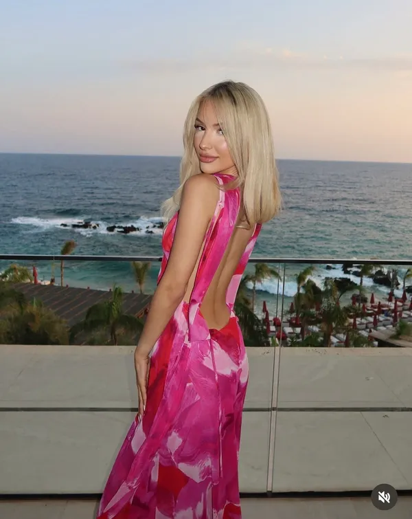 Zara Vibrant Pink long maxi Dress scarf evening party wedding coctail - Image 3