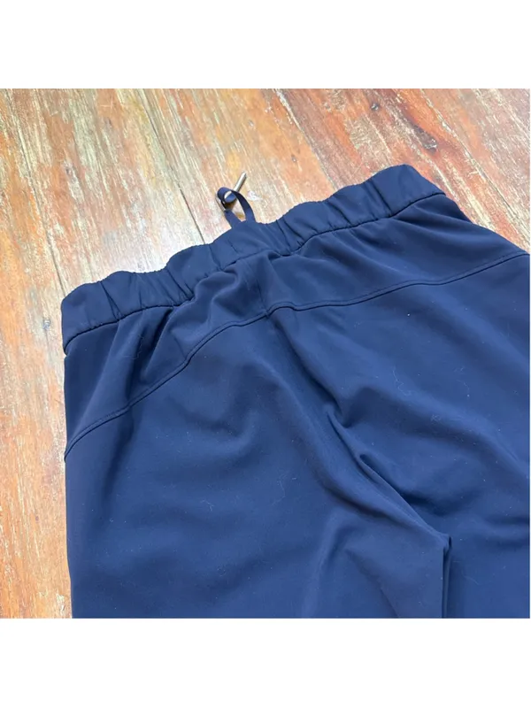 Lululemon Stretch Mid-Rise Cropped Pant 23" True Navy Blue Drawstring Trousers 4 - Image 14