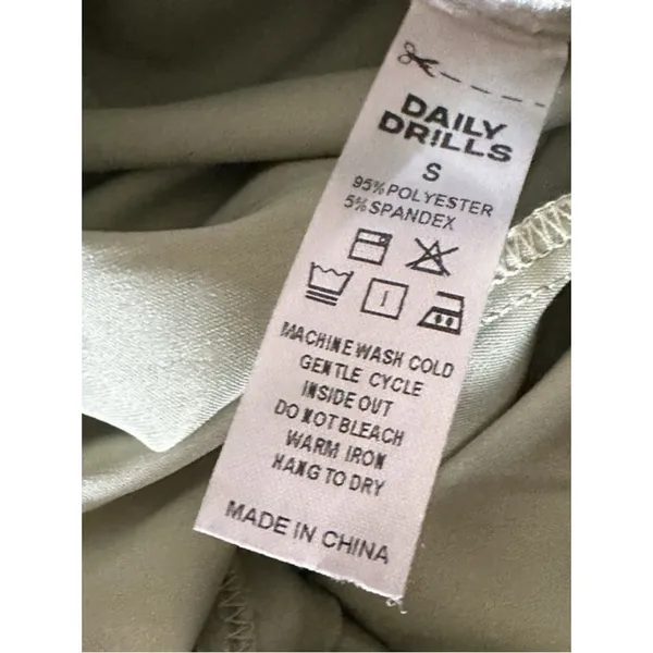 Daily Drills Silky Pants Green size Small - Image 10