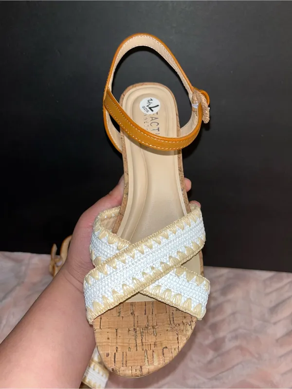 NWOB Reaction Kenneth Cole Reeva Platform Block Heel Sandals Size 7.5 - Image 3