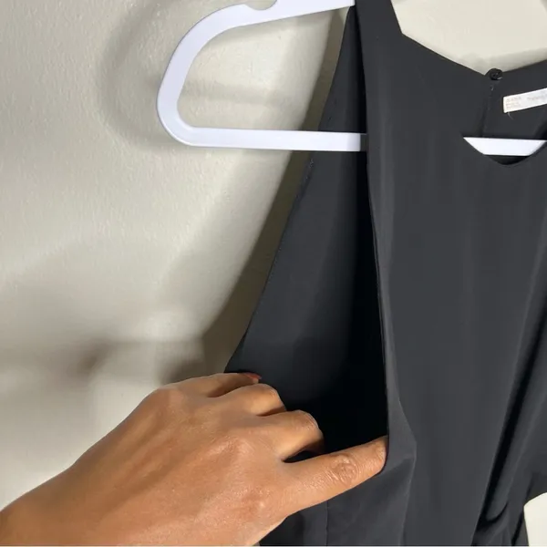 Zara Black Side Cutouts Tie‎ Front Sleeveless Blouse - Image 4