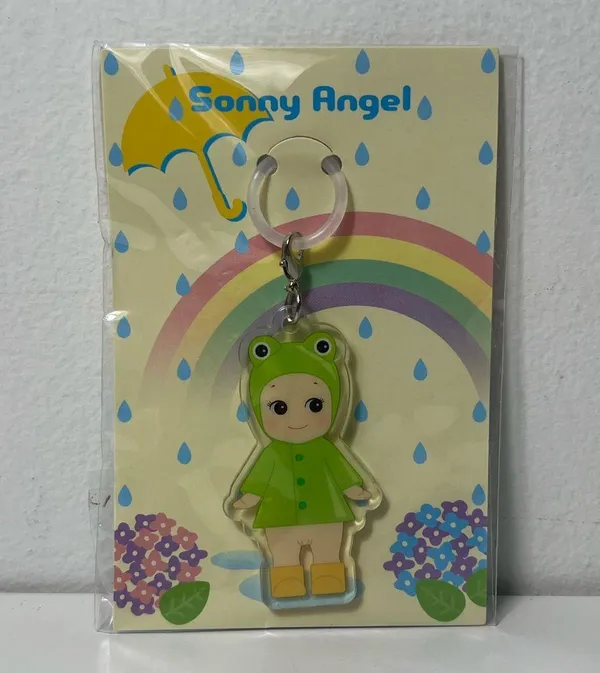 Sonny Angel I Love Rainy Day Deco Frog Umbrella Acrylic Charm Keychain - Image 3