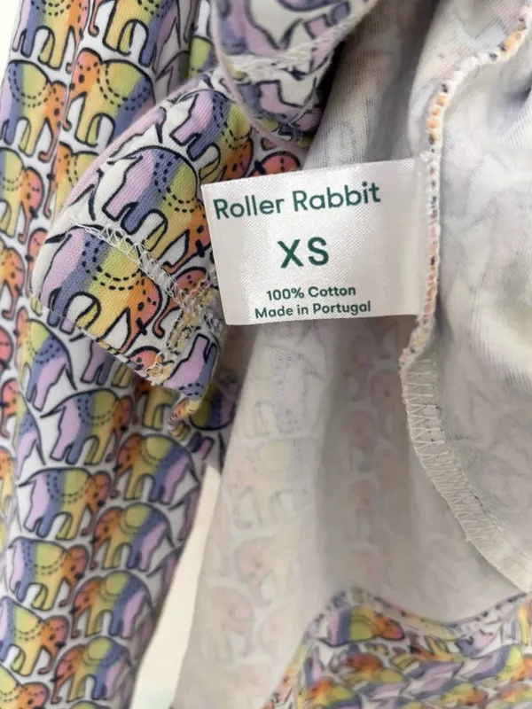 Roller Rabbit Disco Rainbow Elephant Long Sleeve Pajama Top - Image 5