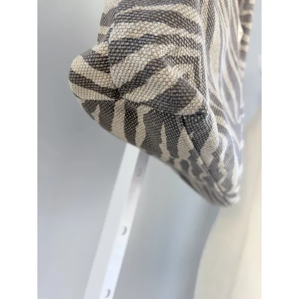Michael Kors Metallic Gold Zebra Print Canvas Shoulder Tote Bag - Image 5