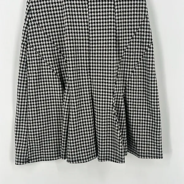 Merona Womens Size M Houndstooth Print Stretch‎ Cap Sleeve Sheath Dress - Image 8