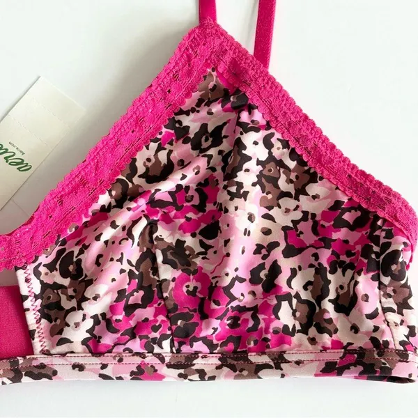 Aerie Pink Floral Bralette NWT M - Image 3