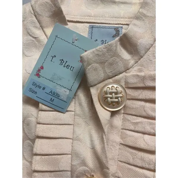 T. Bleu artsy boho jacket iridescent polka dot pattern sz Medium NWT - Image 5