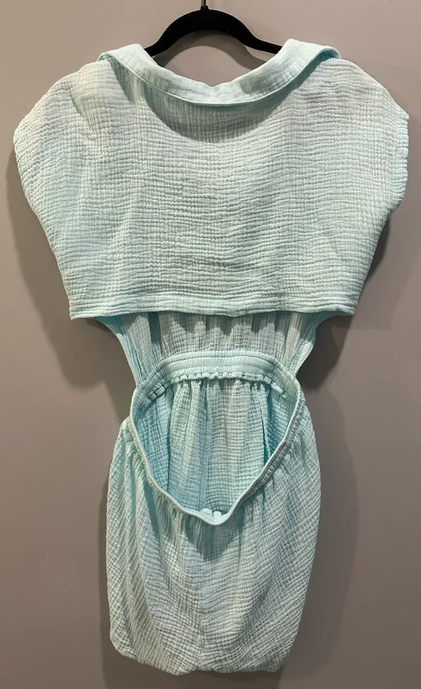 Karlie Gauze Open Back Tie Waist V-Neck Romper - Image 4