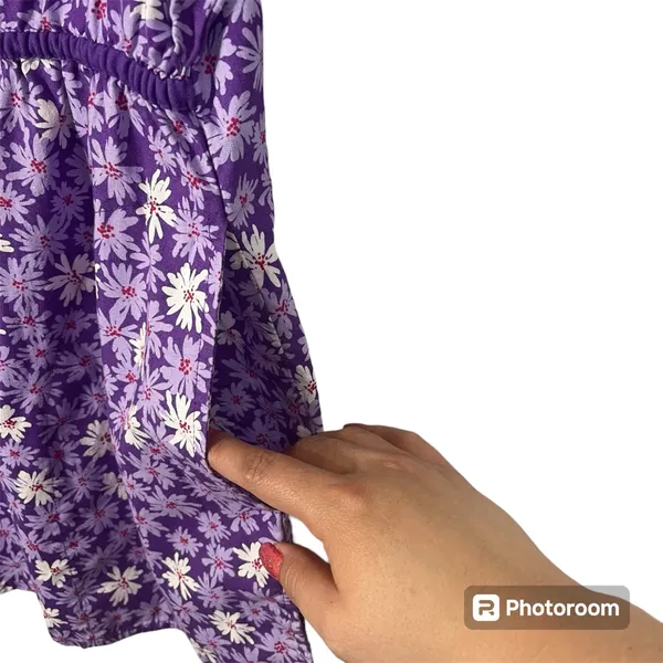 Dickies Floral Two Pocket Elastic Lilac Multicolor Scrub Top Size Medium‎ - Image 4