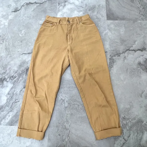 Yellow Classic Vintage Match Dull Yellow Jeans Size 10 (Fits like a‎ modern 4) - Image 3