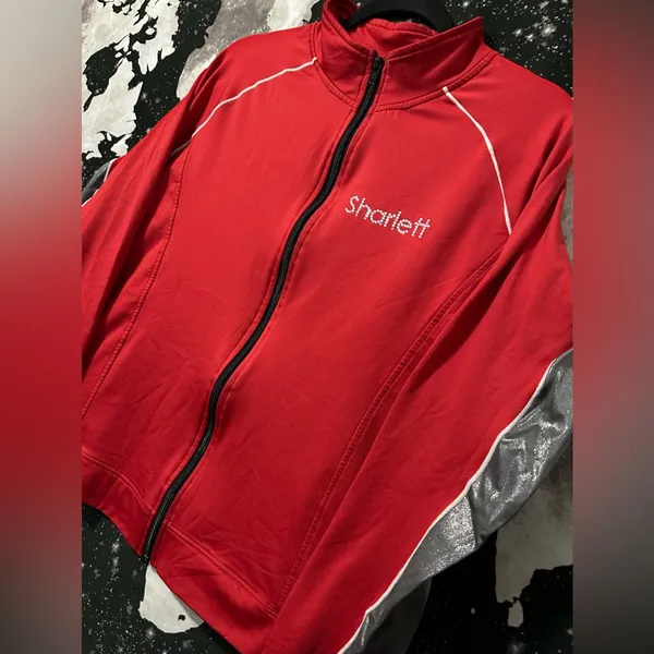 Scarletts Team Rhinestone Track Jacket Red Size XL - Image 8