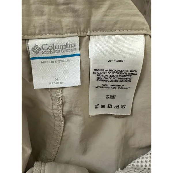 Columbia Convertible Pants Size S Omni-Shield Active Hiking Zip Women's - Image 7