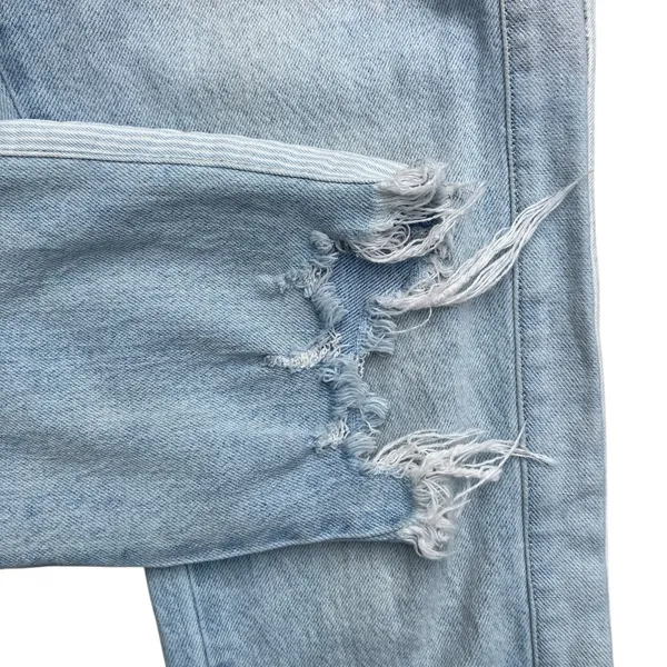 Kancan Jeans‎ Light Wash Distressed Jeans Sz 5/26 Raw Hem High Rise Denim Boho - Image 4