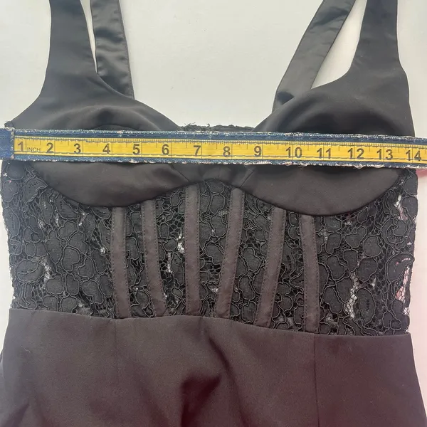 Bardot Black Lace Bodice Fitted Corset Midi Dress – US 4 / XS - Image 6