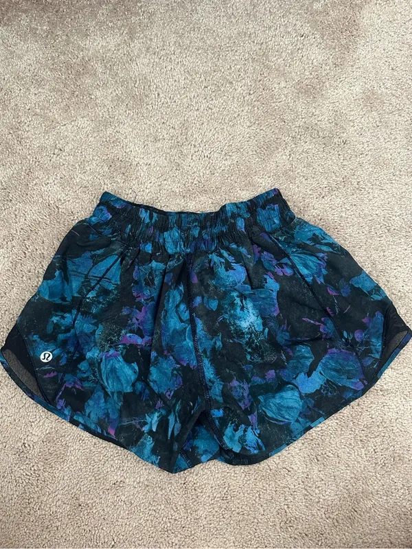 lululemon athletica Teal & Purple Floral Running Shorts - Image 2