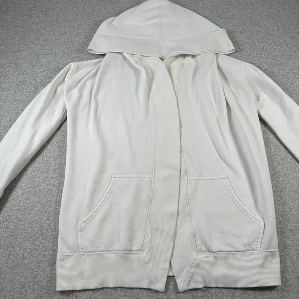 Polo‎ Ralph Lauren Womens Small Cardigan White Long Sleeve Open Front Collared - Image 13