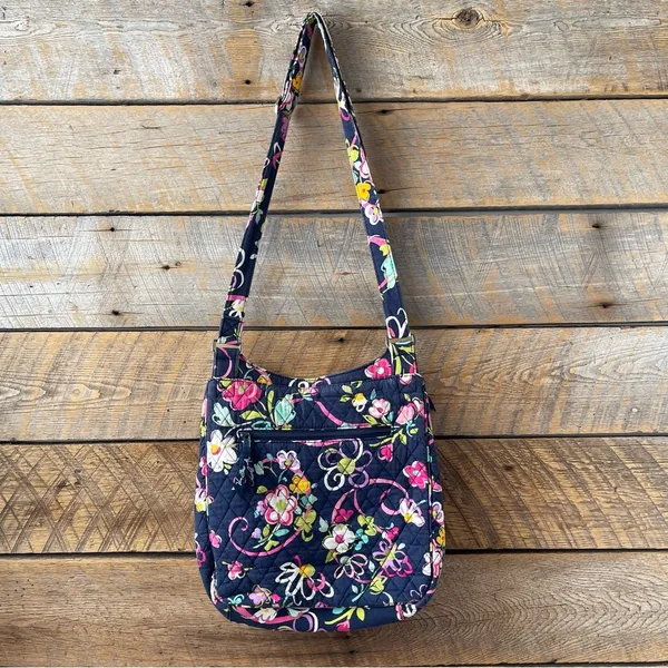 Vera Bradley “Floral Ribbons” Crossbody Hipster Bag Purse Quilted Retired - Image 2