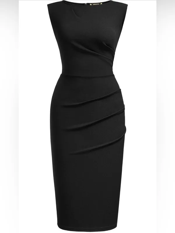 Miusol Black Retro Cocktail Sleeveless Dress Dize M NWT - Image 3