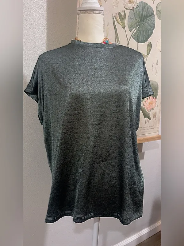 Anthropologie metallic top - Image 10