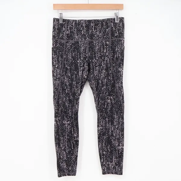 Athleta Leggings Womens MP Salutation Stash Grey Lavender Abstract Print - Image 2