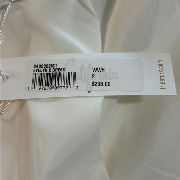 TRINA TURK Evelyn 2 Dress, White Lined, Size 2, NWT - Image 13