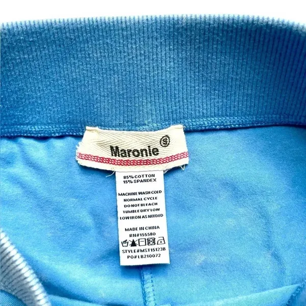 Anthropologie Maronie Blue Athletic 7” Biker Shorts - Image 3