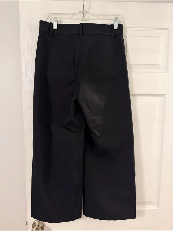 J. Crew Black High-Waist Wide Leg Pants size 4 inseam 25” brand new - Image 4