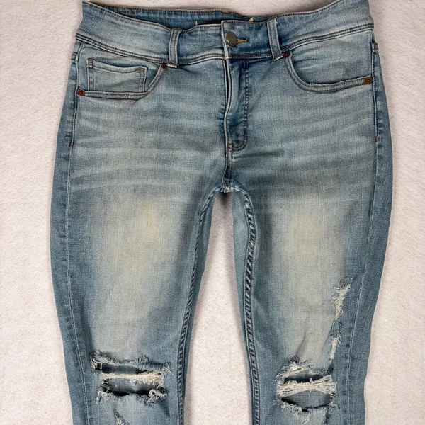 BKE Gabby Jeans Women’s 28 Light Wash Mid Rise Distressed Skinny Stretch ABK575A - Image 11