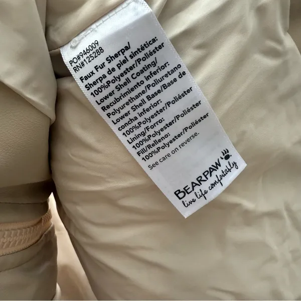 Women's Faux Leather Yoke Sherpa Vest Jacket Cream Pockets XXLARGE NWT - Image 9