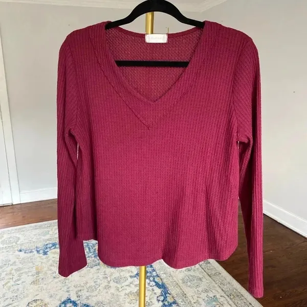 Altar’d‎ State Waffle Knit Sweater Pullover Cottagecore Cozy Thermal Winter Warm - Image 2