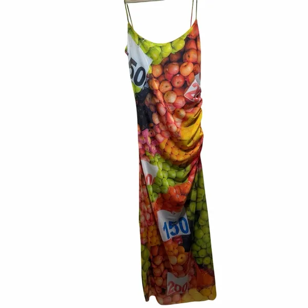 Zara Fruit Stand Print Mesh Maxi Long Dress 5039/201 S 4 6 - Image 5