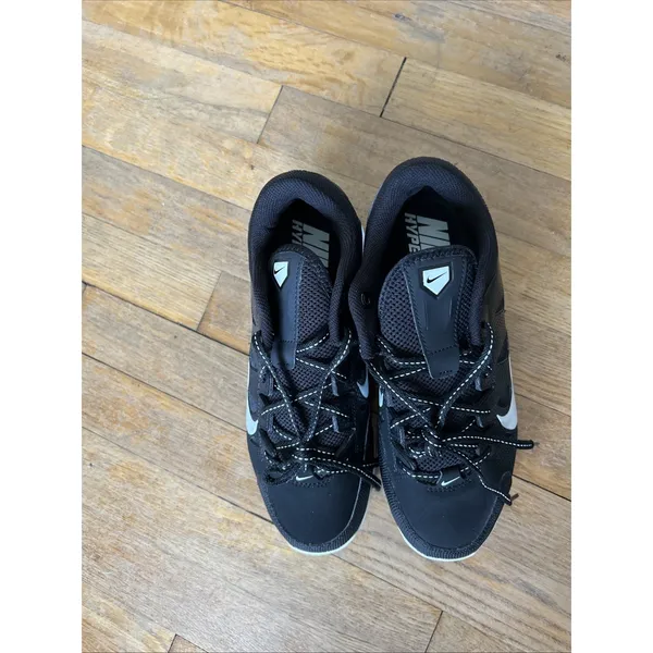 Nike Hyperdiamond 2 Pro Women Black White Metal Softball Cleats 856492-011 - Image 2