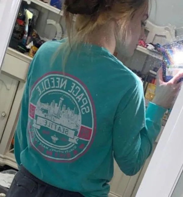 Seattle Space Needle Longsleeve Blue - Image 2