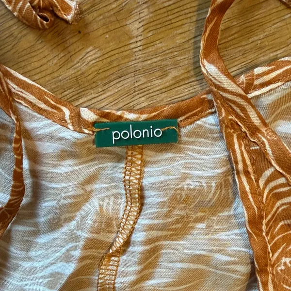 Rust Zebra Print Pattern Camisole Top Orange - Image 2