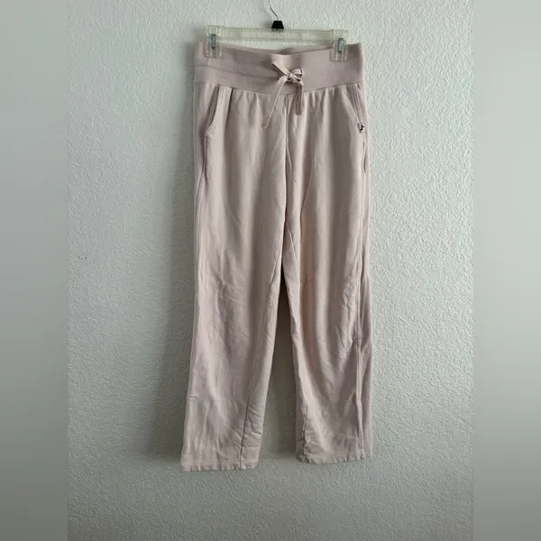 JoyLab Sweatpants Size S Blush Pink Wide Leg Ribbed Trim Drawstring‎ Pockets - Image 3