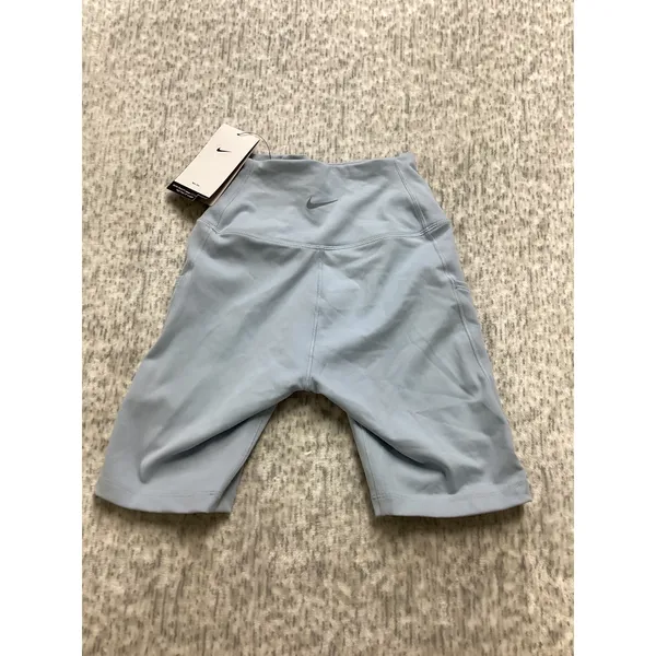 Nike One Dri-FIT High Rise 8" Bike Shorts Light Blue FZ6758-440‎ Womens XS NWT - Image 3