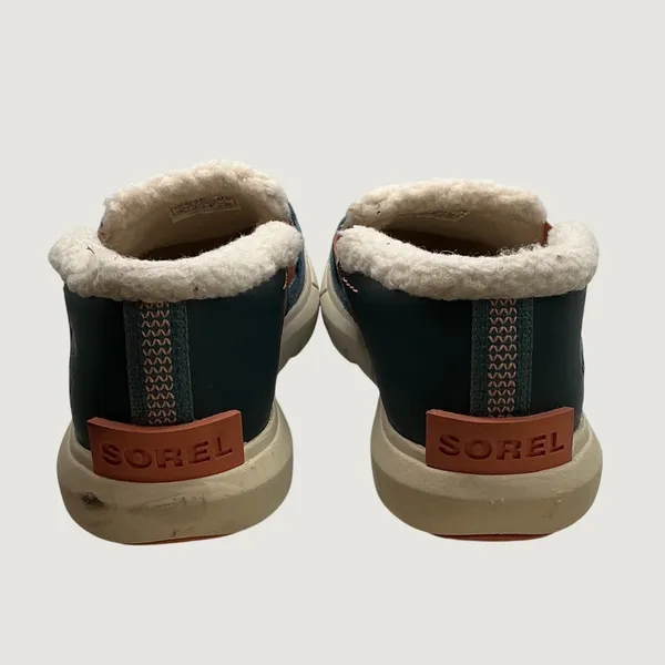 Sorel Explorer Blitz Drift Low Blue Felt Shearling Slip On Shoes LL4923-430 10 - Image 5