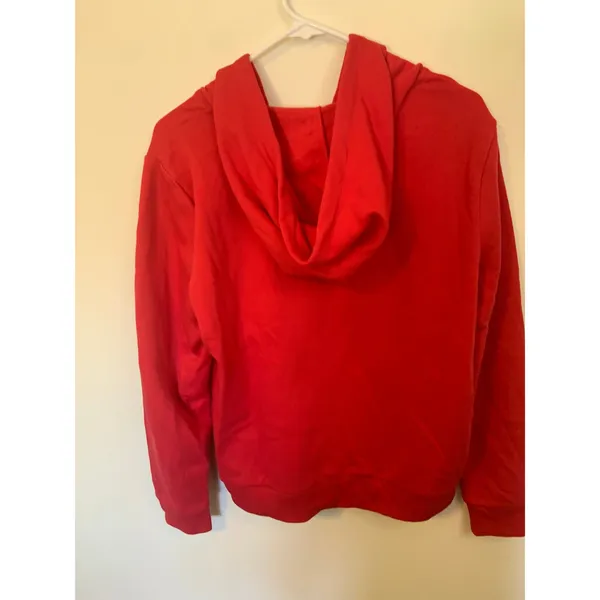 VS Y2K Cozy Aesthetic Pink Zip Up Hoodie Womens Large Red NWT Gold Logo Fleece - Image 6
