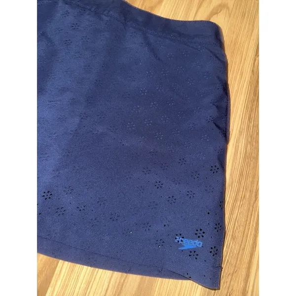 Speedo Women's Navy Blue Skort Sz Small Eyelet Cut‎ Shorts UPF 50+ Protection - Image 2