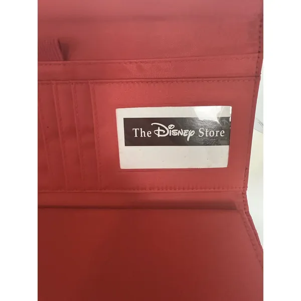 Disney Mickey Mouse Since 1928 Black Wallet Red Interior Snap‎ Closure FLAW - Image 9