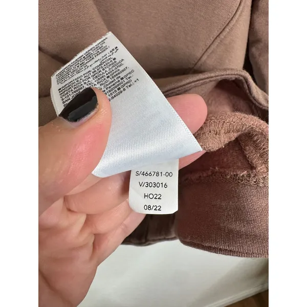 Athleta Coaster Luxe V-Neck Sweatshirt‎ Brown Mauve Fleece Pullover XS 466781 - Image 5