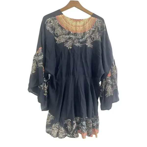 ✨Free People Sunset Dreams Printed Bell-Sleeve Sz Medium Tunic✨ - Image 8